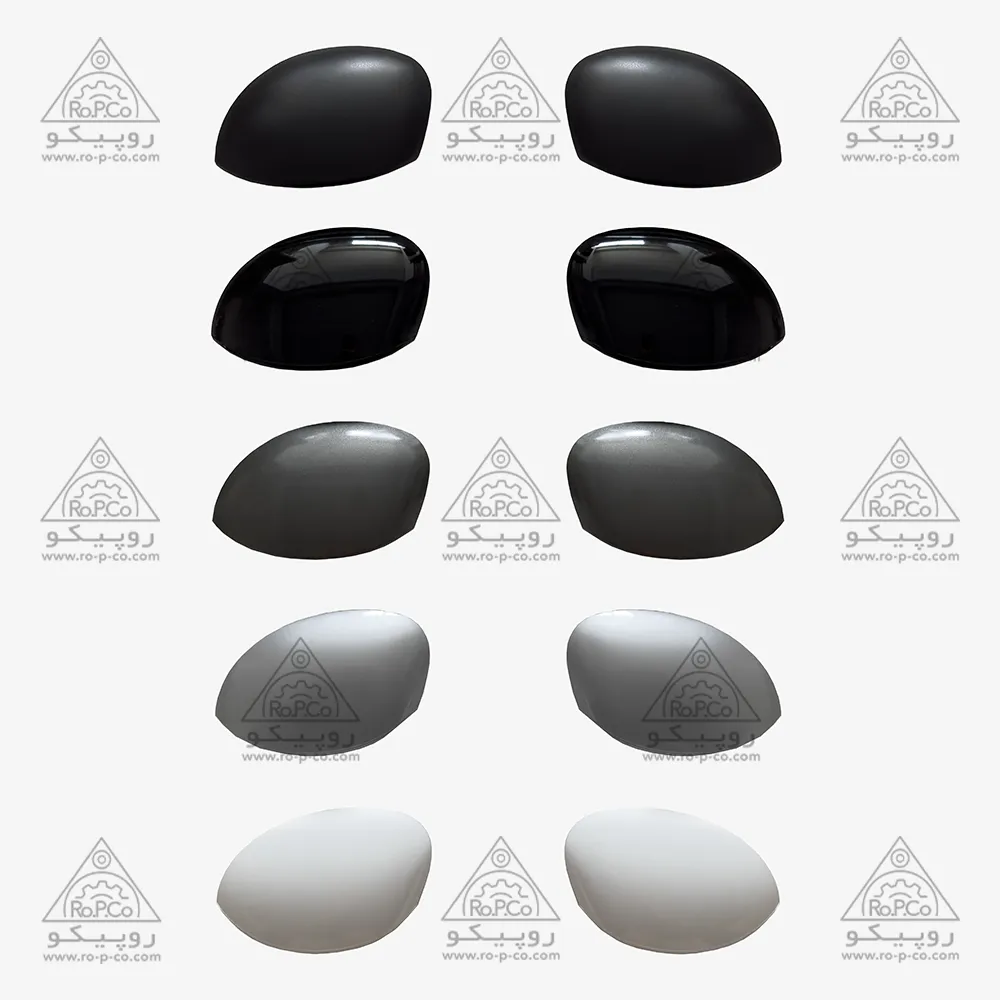 خرید فروش قاب آینه پژو 206 خام فابریک فرانسوی مشکی نقره ای سفید خاکستری متالیک قیمت کارخانه و بازار ایرانخودرو ایساکو شرکت روپیکو Ro.P.Co